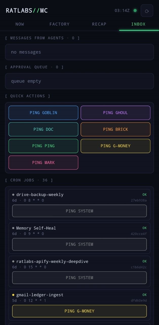 INBOX tab showing items needing human review